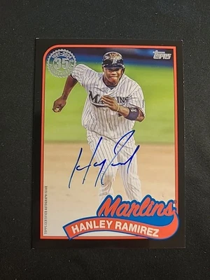 Hanley Ramirez 2024 Topps On Card 1989 Auto Black #89BA-HR /199 Marlins - Image 1 of 2