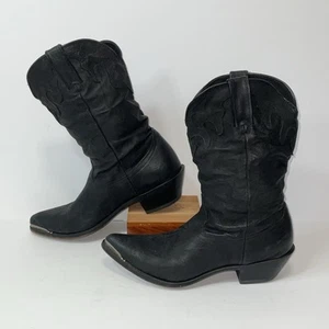Durango Westernstiefel schwarz Leder Metallspitzen Damengröße 9,5 - Bild 1 von 10