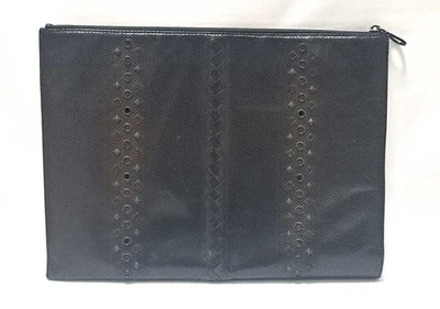 BOTTEGA VENETA Clutch Bag Second Bag Leather Black Authentic - Image 1 of 4