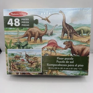 Rompecabezas de piso de dinosaurio Melissa & Doug 48 piezas sellado nuevo - Imagen 1 de 6