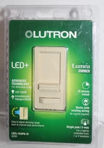Lutron Lumea Slide Dimmer Switch Ivory 1-Pole 3-Way LECL-153PH-IV - New - Picture 1 of 3