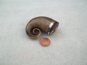 Antiker schottischer Schnupftabakmull aus Horn & Silber - Bild 1 von 18