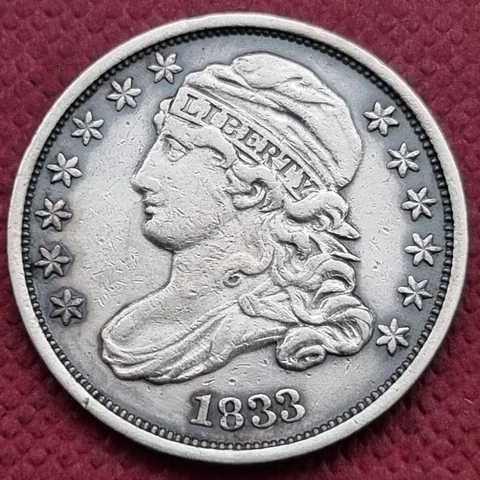 1833 Capped Bust Dime 10c High Grade AU #36943 Cover