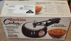 Olla a presión Hawkins Contura negra 3,5 litros cuerpo anodizado duro tapa SS - Imagen 1 de 8
