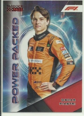 2024 TOPPS PADDOCK PASS FORMULA 1 OSCAR PIASTRI POWER PACKED RED CARD #PP8 35/50 - Image 1 of 2
