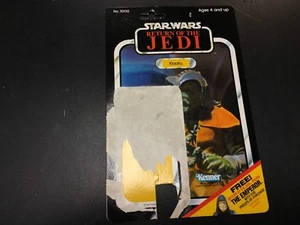 Vintage Star Wars cardback Card Back NO POP Klaatu jabba guard ROTJ 1983 originl - Picture 1 of 2