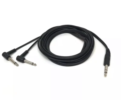 Y-Cable For ROLAND BOSS OR ALESIS V-Drum Splitter Cable Cord L-Plug Right Angle - Image 1 of 3