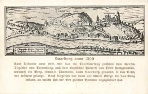 Postal vintage de Saarburg año 1590 Sarbvrg Alemania c1910 - Imagen 1 de 1