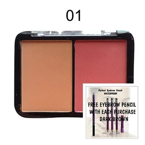 01 Duo Blusher Rouge Claro Melocotón Beige Sutil Rosa 6 Combinaciones de Moda - Imagen 1 de 1