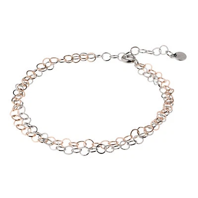 Ernstes Design Armband A503 Armband Edelstahl vergoldet poliert 2 fach mit Feder - Bild 1 von 3