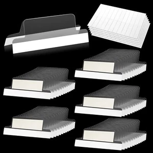 1.5" Self-Adhesive Index Tabs Clear Folder Sticky Tabs with Inserts 100 Pack - Picture 1 of 7