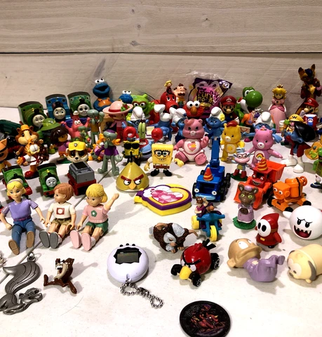 Retro Toy Figures Mixed Lot of (100) No McD’s Junk Toys Cartoon Characters Cover