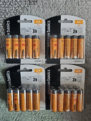 Amazon Basics Alkaline Batteries AA 10pcs Pack Of 4 (40pcs) - Image 1 of 2