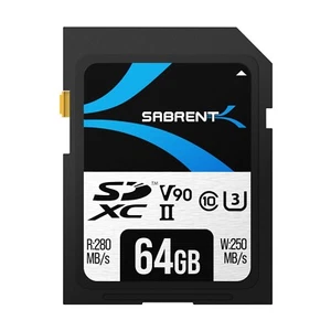 SABRENT Rocket v90 64GB SD UHS-II Memory Card R280MB/s W250MB/s - Picture 1 of 19