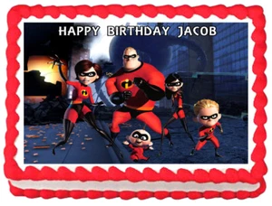 THE INCREDIBLES Party Edible Cake topper image - Picture 1 of 10