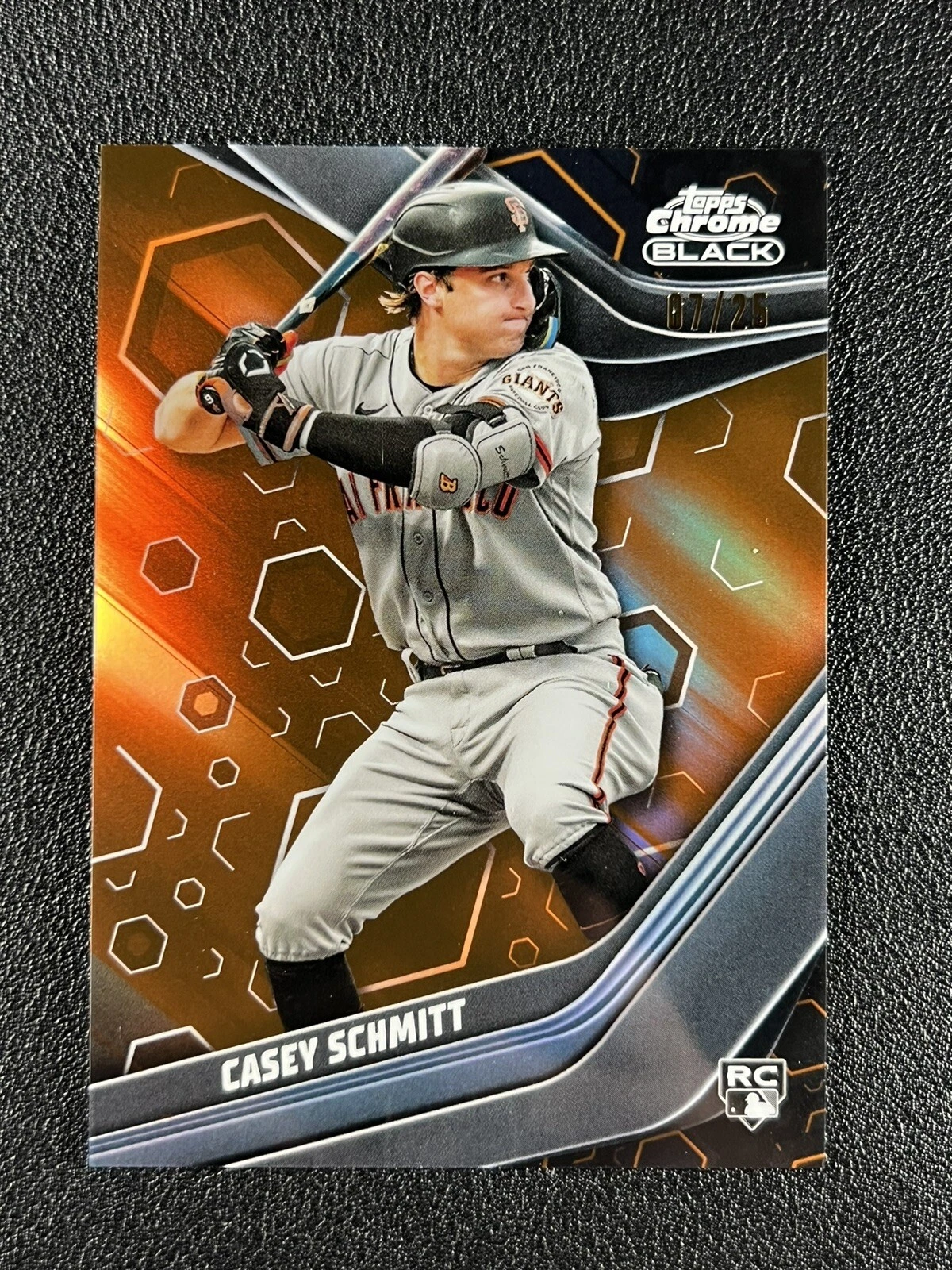 2023 Topps Chrome Black CASEY SCHMITT #58 Orange Refractor SP /25 San Francisco