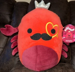 Squishmallows Original 16-Inch Georgios Red King Crab with Heart Monocle - Large - Picture 1 of 6