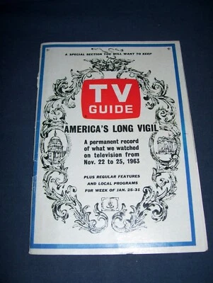 TV Guide America's Long Vigil Special Jan. 25th 1964 Vol. 12 No. 4 Issue #565 - Image 1 of 4