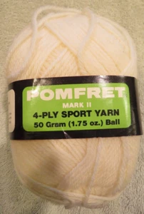 Hilo 100 % lana - Pomfret Mark II - 4 capas de hilo deportivo - bola de 1,75 oz - Blancanieves - Imagen 1 de 7