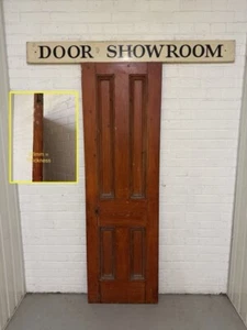 Reclaimed Vintage Old Victorian Pine Internal 4 panel Door 1955 x 605 Or 600mm - Picture 1 of 24