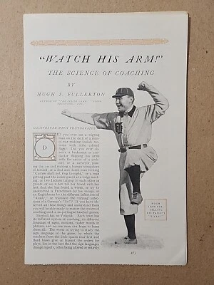 1911 HUGHIE JENNINGS “WATCH HIS ARMS” PUBLICATION LOOSE PAGES EXTREMELY RARE  - Image 1 of 4