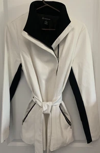 International Concepts  White & Black,  Belted Faux Leather Coat XL (L) - Picture 1 of 9