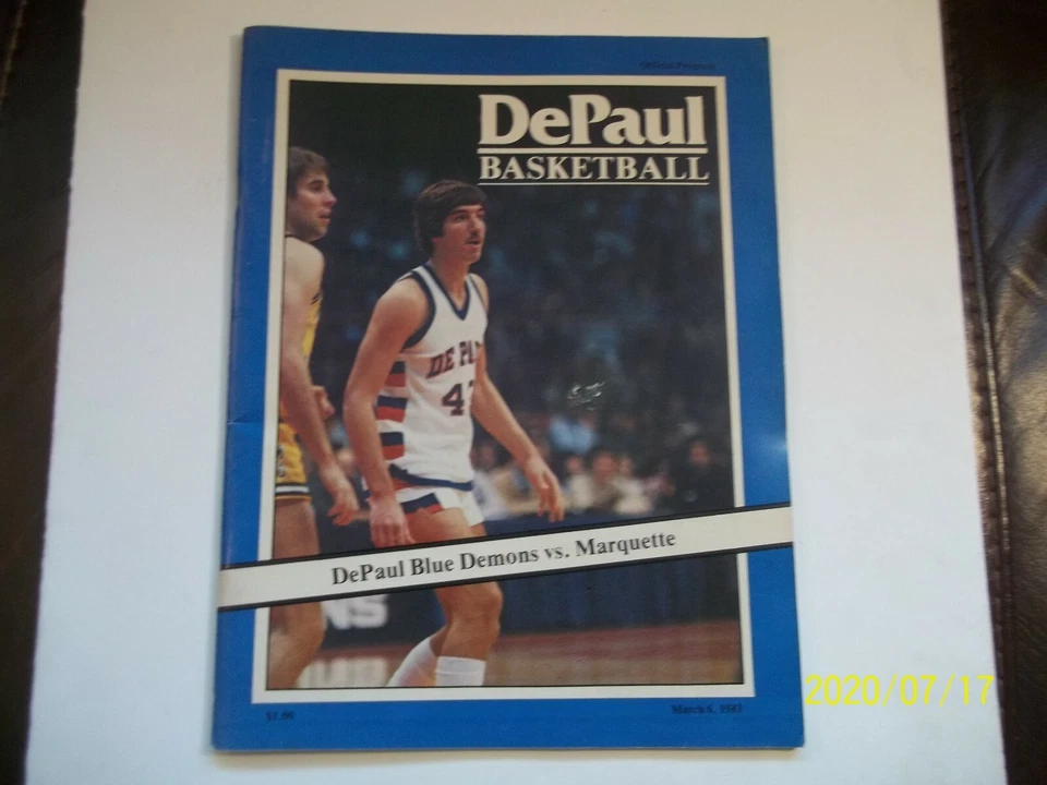 DePAUL vs MARQUETTE 1983 BASKETBALL PROGRAM - Image 1 of 1