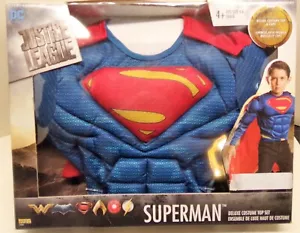 DC Comics SUPERMAN Costume Set 4+ Fits Size 4-6 Kids New  - Picture 1 of 2
