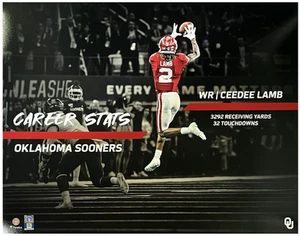 CeeDee Agnello Non Firmato Oklahoma Sooners Career Stat 16" x 20" Fotografia - Foto 1 di 1