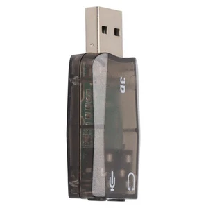 USB Sound Card Stereo Virtual 5.1 Channel External Sound Adapter With 3.5mm H FY - Afbeelding 1 van 22