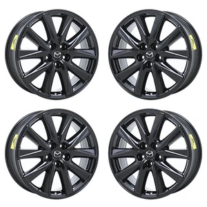 19" Mazda CX-5 Gloss Black Exchange Wheels Rims Factory OEM 64247 2017-2019 - Picture 1 of 2