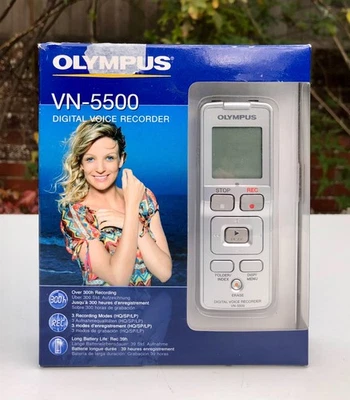 Olympus VN-5500 Digital Voice Recorder Plus Box + Manual. No Batteries. VGC - Image 1 of 4