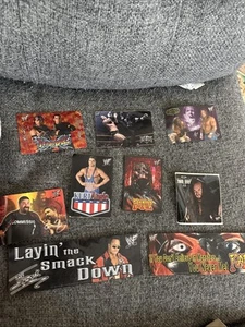 WWE Stickers From Early 2000s Lot Hardy Boys Kane Rock Undertaker Mick Foley HHH - Picture 1 of 24