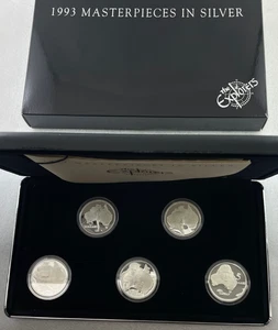 1993 Masterpieces in Silver RAM Set - The Explorers - 92.5% Silver Coin Set - Bild 1 von 7
