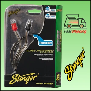 STINGER SI123 / 1000 SERIES 2-CHANNEL RCA INTERCONNECT CABLE / 3 FT   **NEW** - Picture 1 of 4