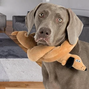 Dog Squeaky Plush Toy Pet Training with Squeaker Cute Stuffed Animal Toy - Picture 1 of 4