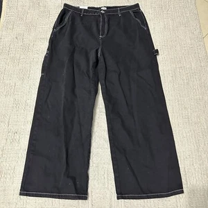 Cotton On Curve Carpenter Jeans schwarz Skate Y2K Baggy Damen 12 neu mit Etikett - Bild 1 von 7