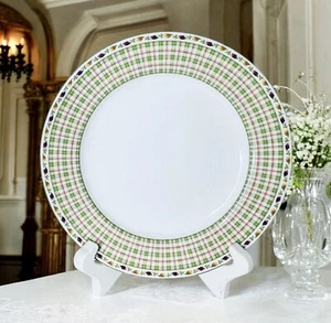 Vintage Royal Albert OLD COUNTRY ROSES CASUAL PLAID 11" Dinner Plate(s) - Picture 1 of 7