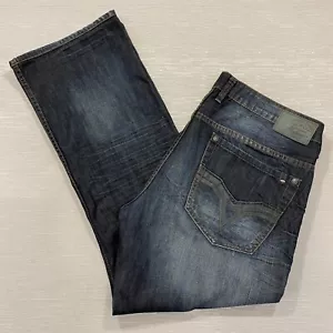 Pantalones de mezclilla Buffalo King para hombre 38 x 32 ajustados bootcut lavado oscuro 100 % algodón bootcut - Imagen 1 de 17