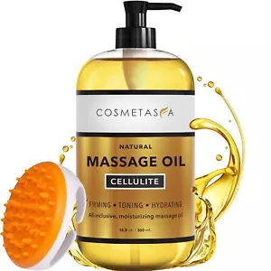 Cellulite Massage Oil with Massager Mitt - 100% Natural Cellulite Oil, Highly... - Picture 1 of 8