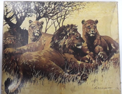 Puzzle WADDINGTONS  LIONS 850 pezzi Animali Selvaggi VINTAGE 71x57 cm - Immagine 1 di 2