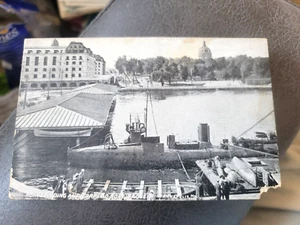 Boat Landing & Torpedo Boat Bagley Annapolis Maryland MD DVB Postal 1908 - Imagen 1 de 2