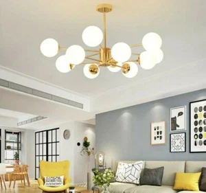 LUXURY ITALIAN MODERN LUSTRE GOLD BLACK  LIGHT CHANDELIER PENDANT NEW - Picture 1 of 3