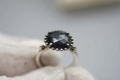 PANDORA 925 Sterling Silver Blue Crystal Midnight Star Ring Size 6 - Image 1 of 4