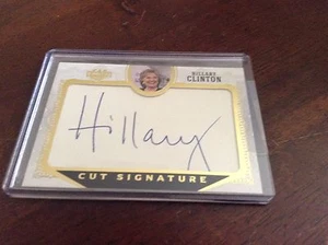 2016 DECISION HILLARY CLINTON CUT AUTO SIGNATURE GOLD FOIL MEGA RARE DEMOCRAT - Picture 1 of 2