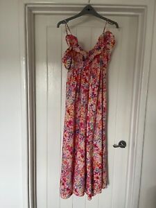 NWT pretty H&M floral, calf length dress size XS
