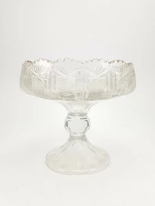 Antikes böhmisches Kristall Herzstück Coupe mit Fuß - Bild 1 von 6