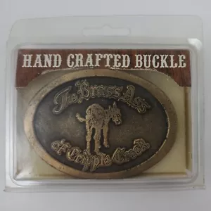 Vintage The Brass Ass of Cripple Creek Messing Gürtelschnalle von Spec Cast USA - Bild 1 von 7
