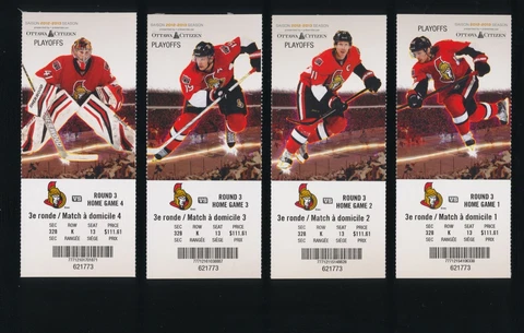 2013 Ottawa Senators Pesky Sens NHL Playoffs Season Ticket Stub - U PICK! Cover