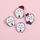 Dripping Oil Funny Teeth Dentist Brooches Smiling Tooth Enamel Pins  Anti-glare